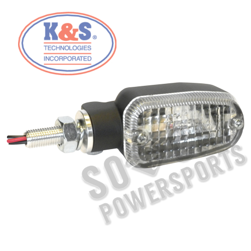 K&S Technologies - K&S Technologies DOT Incandescent Marker Lights - 3 wires - Black/Clear - 25-7705BK