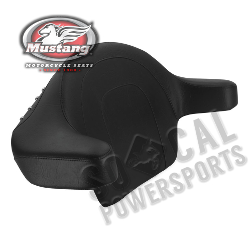 Mustang - Mustang Summit FL Touring Passenger Backrest - Chrome Studs - 76856