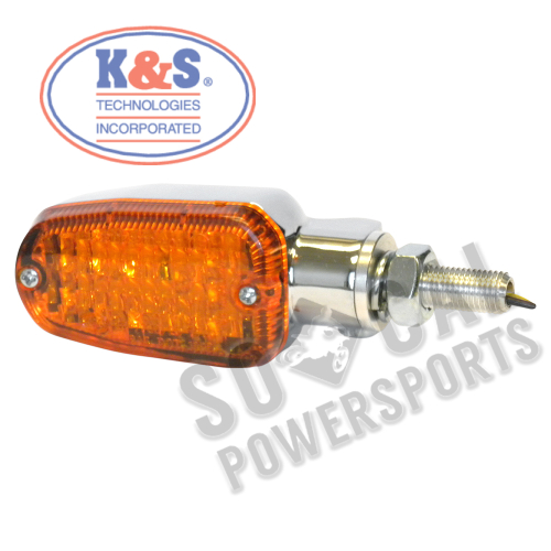 K&S Technologies - K&S Technologies DOT LED Marker Lights - 2 wires - Chrome/Amber - 26-7700CM