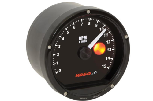 Koso North America - Koso North America TNT-01R Tachometer - Black Casing/Black Face - BA035150