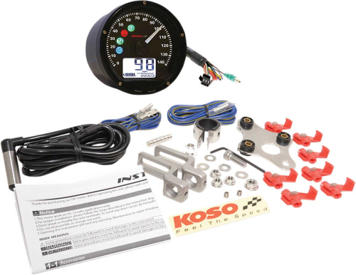 Koso North America - Koso North America TNT-01S Speedometer - Black Casing/Black Face - BA035170
