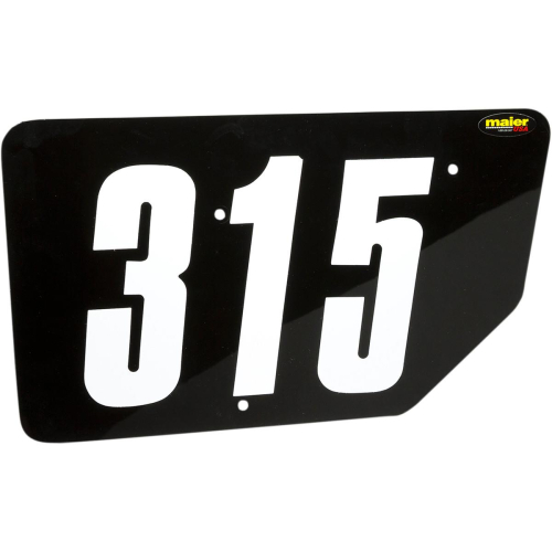 Maier Mfg - Maier Mfg Rear Number Plate - Black - 195720