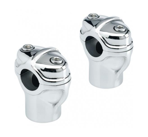 Biltwell Inc. - Biltwell Inc. Gordo Handlebar Risers - 2in. Rise - Chrome - GO-002-HD-CP