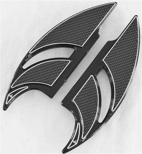 Carl Brouhard Designs - Carl Brouhard Designs Elite Edge Passenger Floorboards - Black - FB-R002-B
