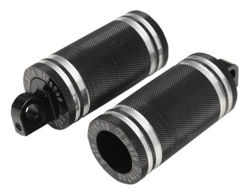 Cycle Pirates - Cycle Pirates Male-Mount Footpegs - Knurled - Black - HDPG-4567B