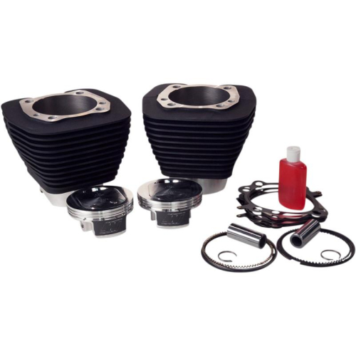 Revolution Performance - Revolution Performance Monster Big Bore Kit (107in. Flat Top) - Bore 4.125in. - 10.5:1 Compression - Black - 201-133W