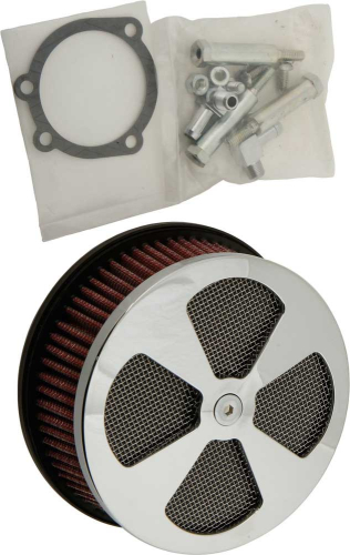 HardDrive - HardDrive HP Custom Round Air Cleaner - 4-Spoke - Chrome - 120309