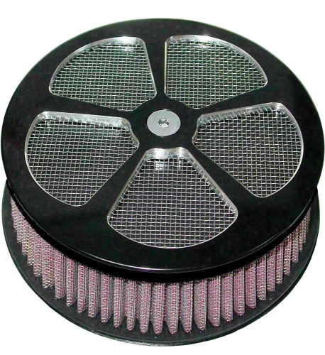 HardDrive - HardDrive HP Custom Round Air Cleaner - 5-Spoke - Black - 120308