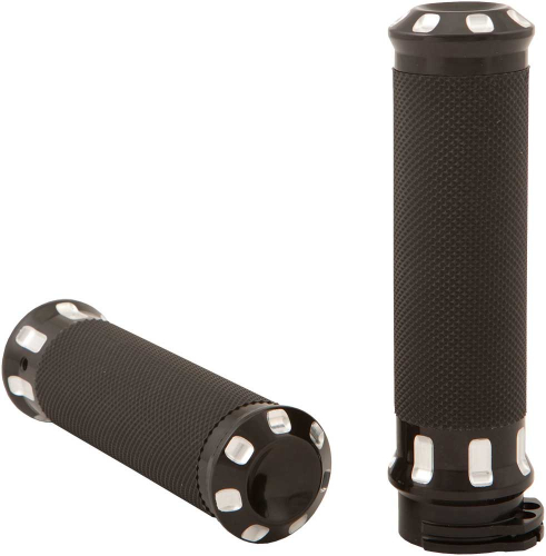 HardDrive - HardDrive Cable Throttle Custom Grips - Dash - Black - 0063-2074-BM