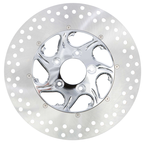HardDrive - HardDrive Flow 11.8in. Two-Piece Brake Rotor - Chrome - F2120CRR118-2P