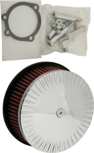 HardDrive - HardDrive HP Custom Round Air Cleaner - Notch - Chrome - 120319