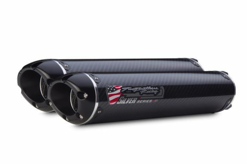 Two Brothers Racing - Two Brothers Racing M-2 Silver Series V.A.L.E. Dual Slip-On - Carbon Fiber - 005-2490405DV-S