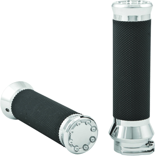 HardDrive - HardDrive Fly By Wire Throttle Custom Grips - Throttle - Chrome - 0063-2077-CH