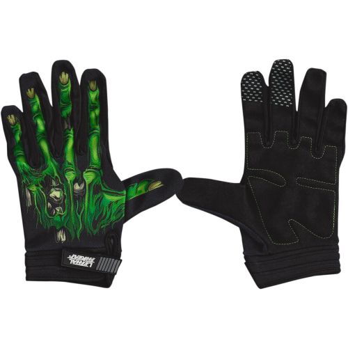 Lethal Threat - Lethal Threat Zombie Hand Gloves - GL15001M - Zombie Hand - Black/Green - Medium