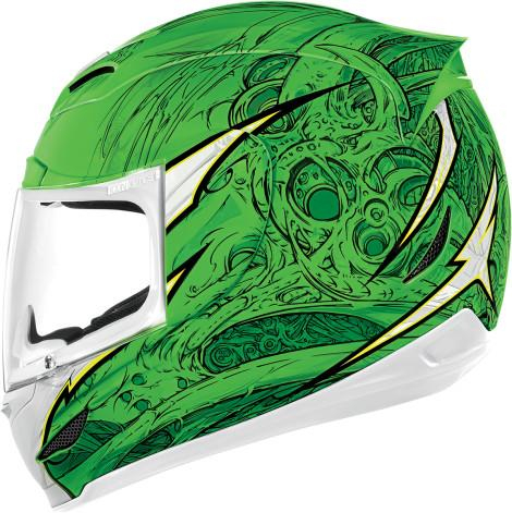 Icon - Icon Side Plate Kit for Airmada Sportbike SB1 Helmet - Green - 0133-0748
