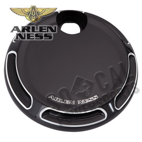 Arlen Ness - Arlen Ness Fuel Door - Beveled - Black - 04-161