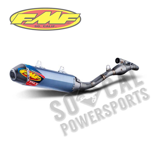 FMF Racing - FMF Racing Factory 4.1 RCT Full System - Blue Anodized - Carbon Fiber Endcap - 045552