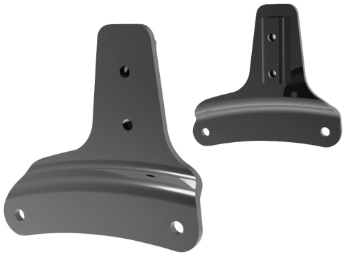 Khrome Werks - Khrome Werks Sissy Bar Sideplates - Black - 263850