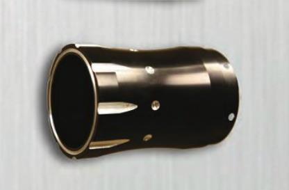 Rush Exhaust - Rush Exhaust 4in. Performance Muffler Tip - Black Mach Tapered Fluted Tip - 4025B