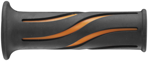 BikeMaster - BikeMaster Wave Grips - Black/Orange - AM033O30