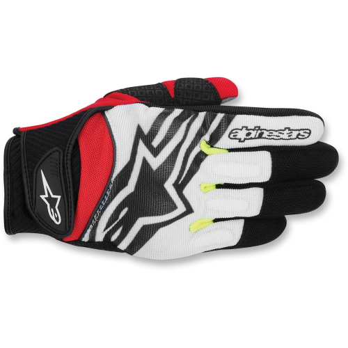 Alpinestars - Alpinestars Spartan Gloves - 3574714-1053-XL - Black/White/Yellow/Red - X-Large