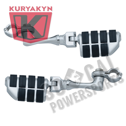 Kuryakyn - Kuryakyn Long Right Angle Mounts & Dually ISO Pegs with 1in. Clamps - 4509