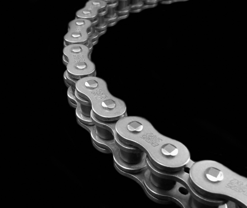 EK Chain - EK Chain 520 SRX2 Quadra X-Ring Chain - 100 Links - Natural - EK 520SRX2 X 100