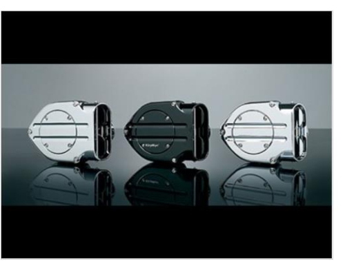 Kuryakyn - Kuryakyn Blood Groove Hypercharger - Chrome Body with Chrome Blood Groove Trap Door and Chrome Butterflies - 9982