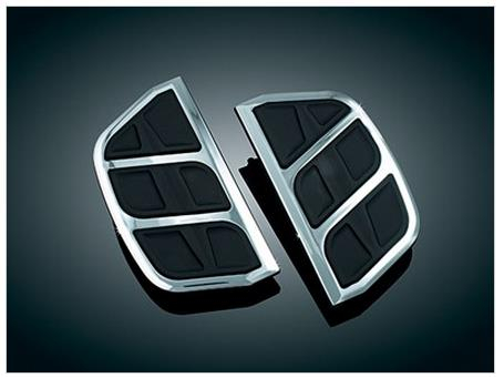 Kuryakyn - Kuryakyn Kinetic Traditional D-Shaped Passenger Boards - Chrome - 4398