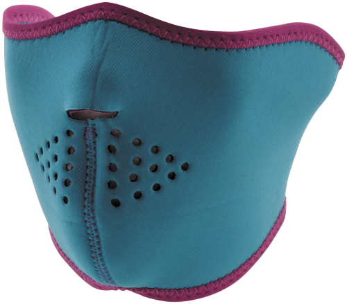 Zan Headgear - Zan Headgear Half Face Mask - WNFM400H - Hot Pink/Teal Reversible - OSFM