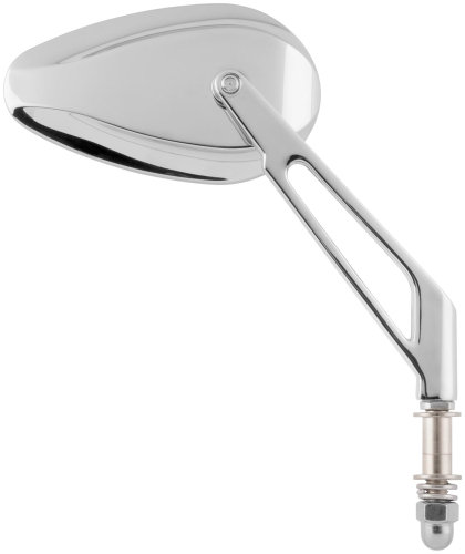 BikeMaster - BikeMaster Wedge Stem Mini Teardrop Mirror - Chrome - 942050