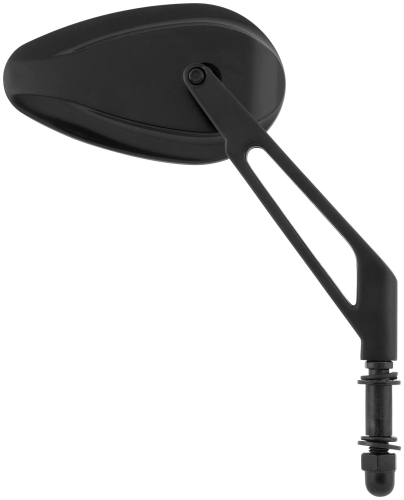 BikeMaster - BikeMaster Wedge Stem Mini Teardrop Mirror - Black - 942050B