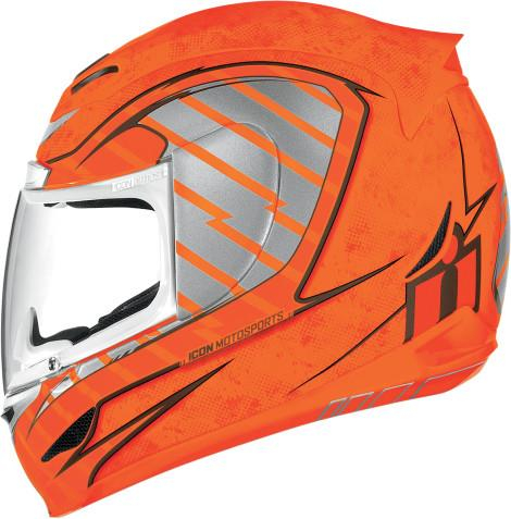 Icon - Icon Side Plate Kit for Airmada Volare Helmet - Hi-Viz Orange - 0133-0737