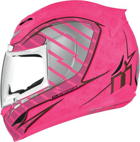 Icon - Icon Side Plate Kit for Airmada Volare Helmet - Hi-Viz Pink - 0133-0740