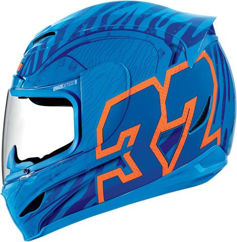 Icon - Icon Side Plate Kit for Airmada Bostrom Helmets - Blue - 0133-0732