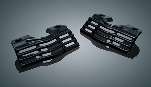 Kuryakyn - Kuryakyn Spark Plug/Head Bolt Covers - Slotted Gloss Black - 7243
