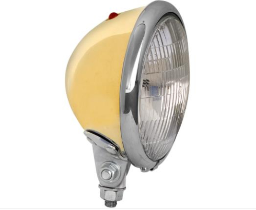 Paughco - Paughco 5 3/4in. Solid Brass Headlight - Chrome Ring - 1300BRC