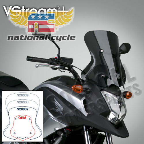 National Cycle - National Cycle VStream+ Windshield - 15.00in. - Dark Tint - N20007
