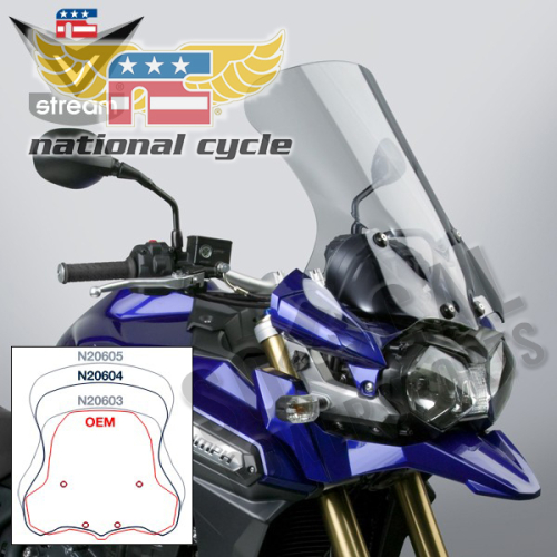 National Cycle - National Cycle VStream Windshield - 20.4in./Light Tint - N20604