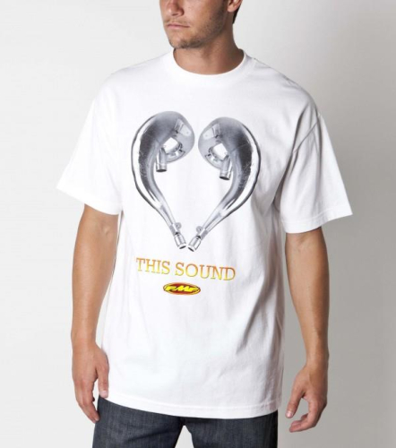 FMF Racing - FMF Racing Love Sound T-Shirt - F211S18106WHT2X - White - 2XL