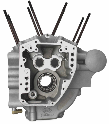S&S Cycle - S&S Cycle Super Stock T2 Crankcase - Stock Bore and Bolt Pattern - Silver - 310-0366