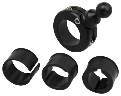 Techmount - Techmount Handlebar Mount Kit - 7/8in. thru 1-1/4in. - Black - 4-30912