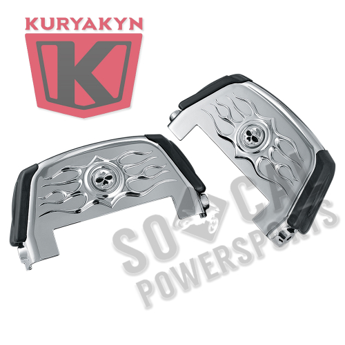 Kuryakyn - Kuryakyn Flamed Passenger Floorboard Cover - Chrome - 4563