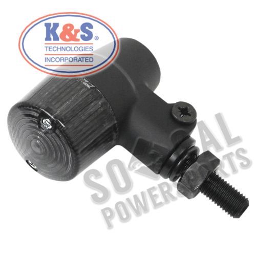 K&S Technologies - K&S Technologies Black Satin Aluminum Marker LED Lights - Round #3 with Smoke Lens - Two Wire - 26-8630