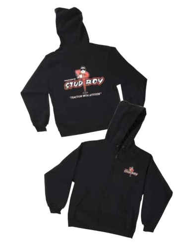 Stud Boy - Stud Boy Stud Boy Zip Hoodie - 2492-01 - Black - Large