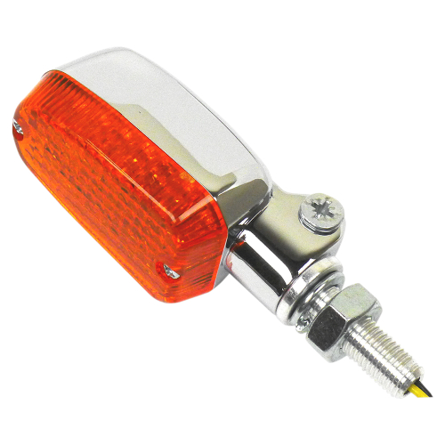 K&S Technologies - K&S Technologies Chrome Aluminum Marker LED Lights - Oblong with Amber Lens - Two Wire - 26-8300CM
