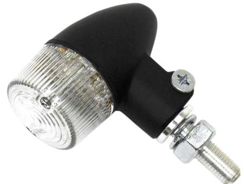 K&S Technologies - K&S Technologies Black Satin Aluminum Marker LED Lights - Round #2 with Clear Lens - Two Wire - 26-8331BK