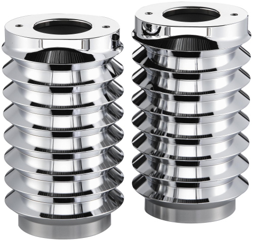 Arlen Ness - Arlen Ness Retro Fork Boot Covers - Chrome - 20-035