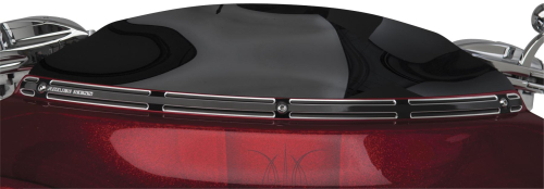 Arlen Ness - Arlen Ness Beveled Billet Windshield Trim - Black - 03-688