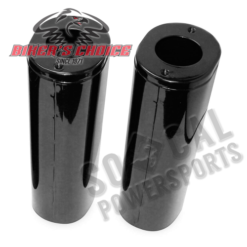 Bikers Choice - Bikers Choice Fork Tube Covers - 2in. Oversided - Black - 301167